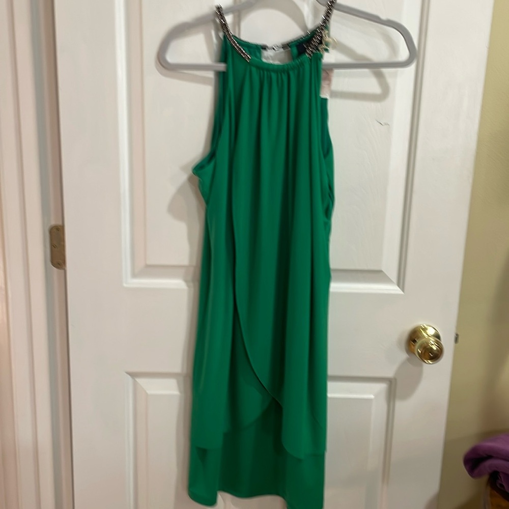 Egyptian style beautiful green cocktail dress